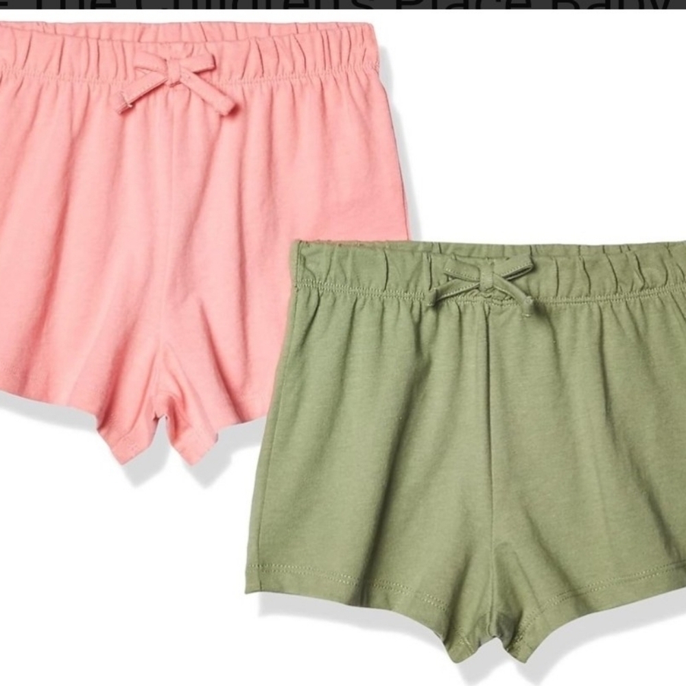 The Children's Place Pink and Green Casual Shorts Set Size 4t